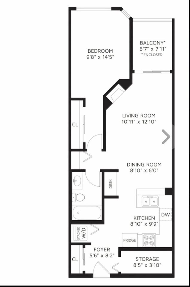 1 Bed 1 Bath – Apartment